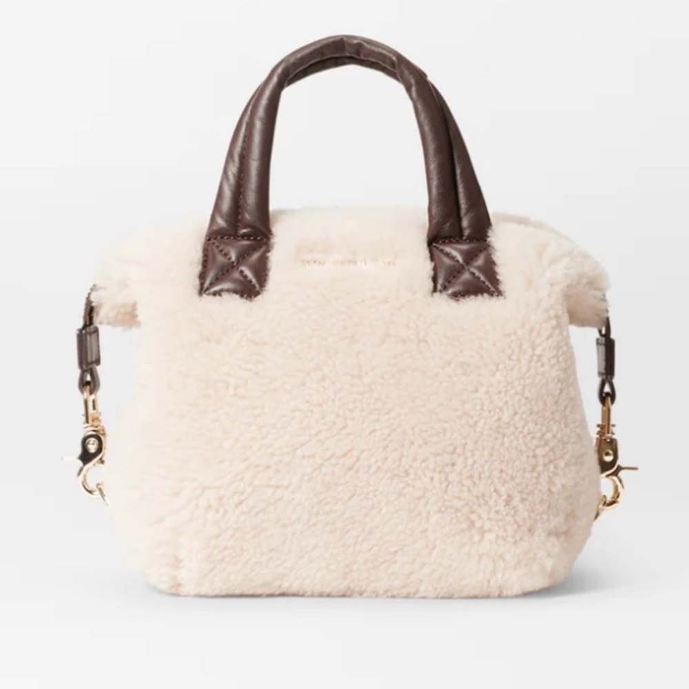 MZ Wallace Micro Sutton Shearling and Gold